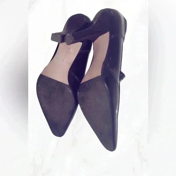 Tahari day 2 nite blck slip on trendy patent leather stretch upper pointed toe 8 - Picture 4 of 4